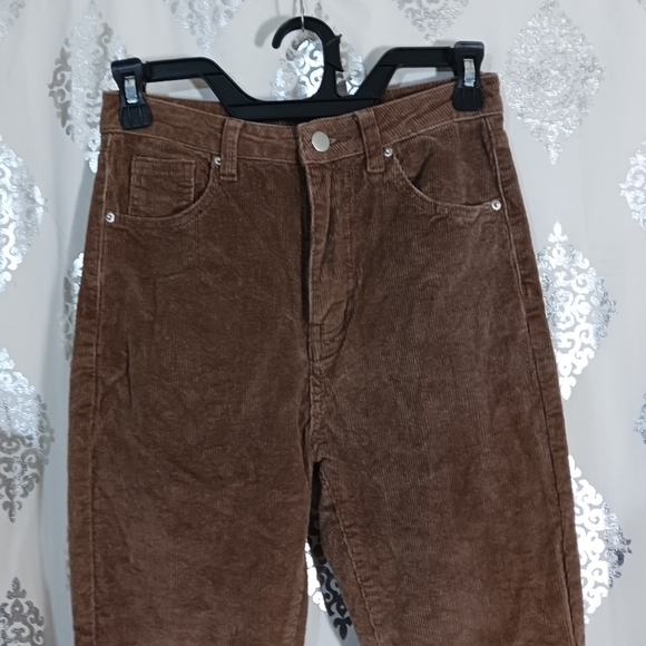 Shein High-Waisted Brown Flare Leg Corduroy Size 4 - Picture 5 of 14